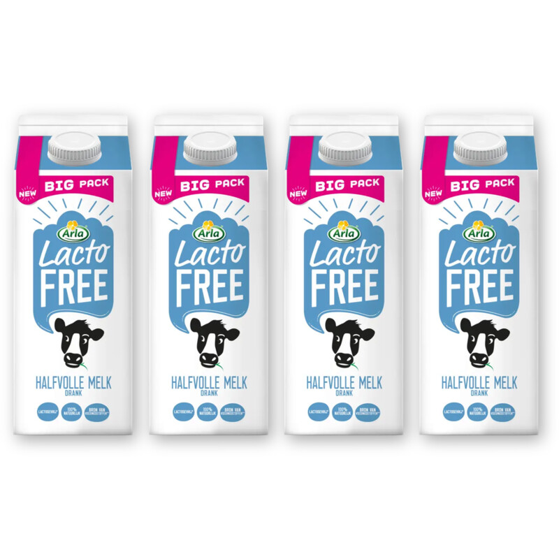 Arla Lactofree halfvolle melk 4-pack