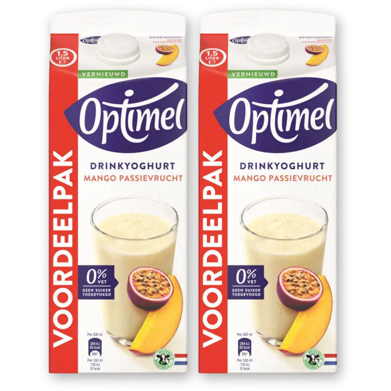 Optimel Drinkyoghurt mango passievrucht 2-pack