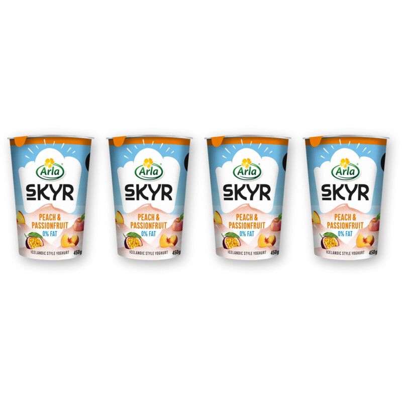 Arla Skyr peach & passionfruit 0% vet 4-pack