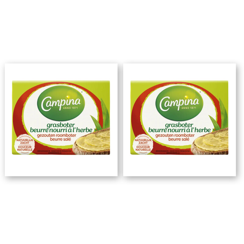 Campina Grasboter gezouten roomboter 2-pack