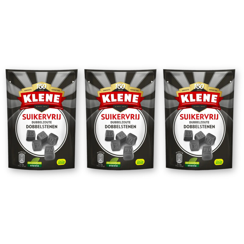 Klene Suikervrij dz dobbelstenen 3-pack