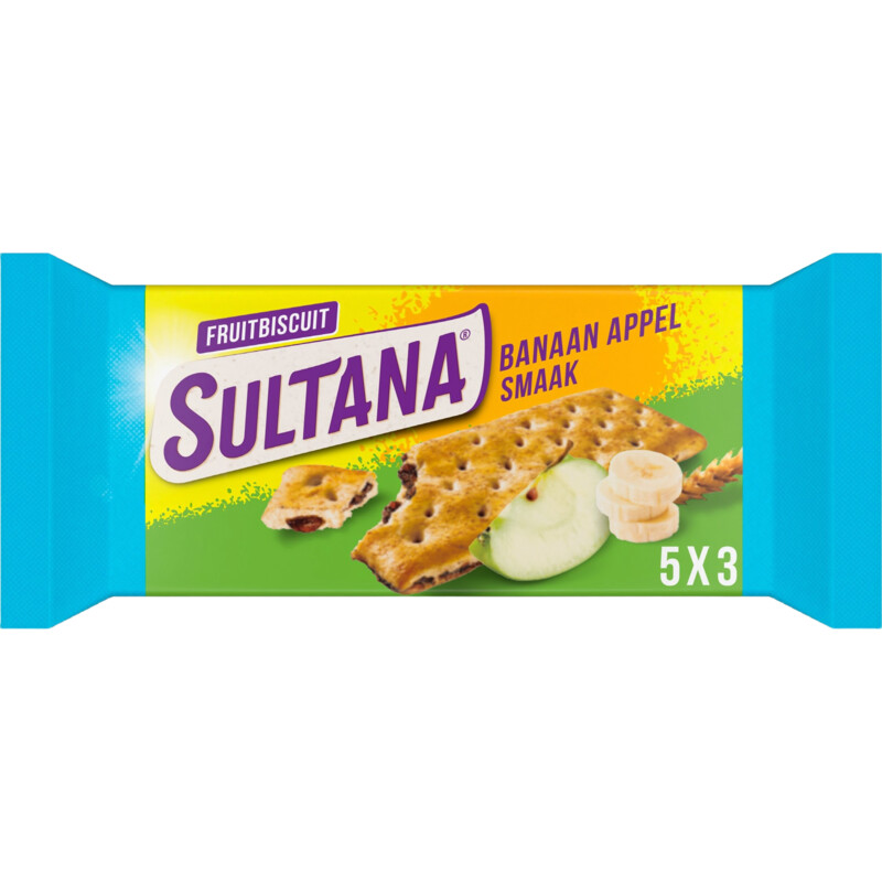 Sultana Fruitbiscuit banaan 30% minder suiker