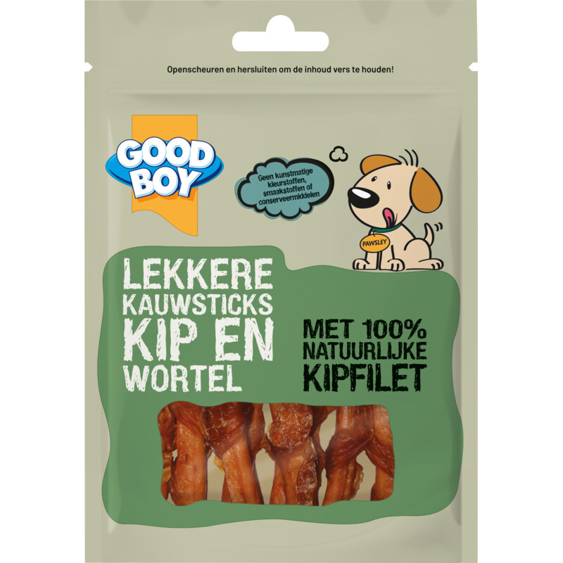 Good boy Lekkere kauwsticks kip en wortel