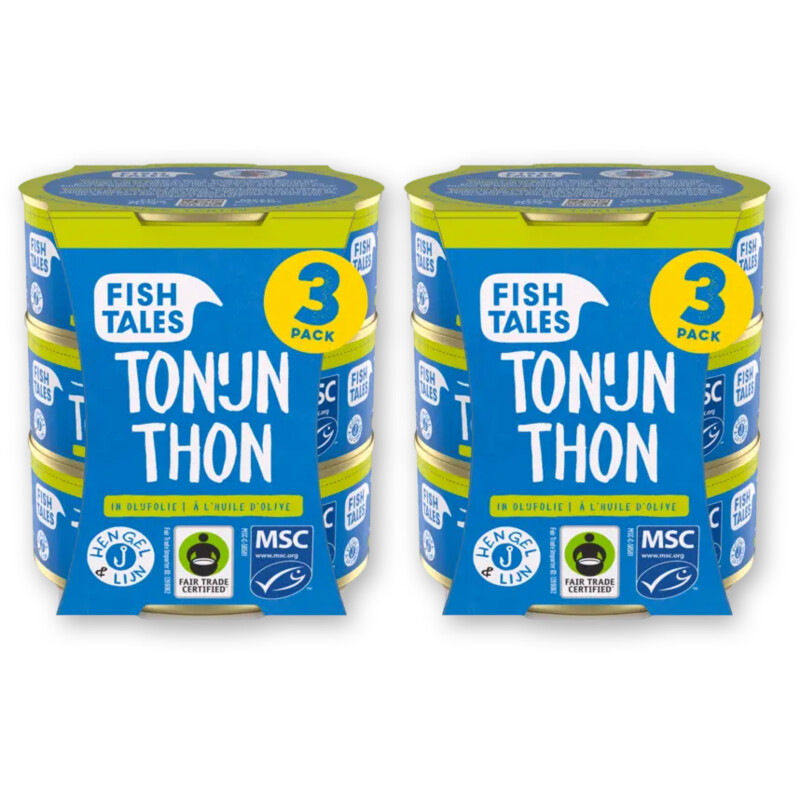 Fish Tales Skipjack tonijn olijfolie 3-pack 2-pack