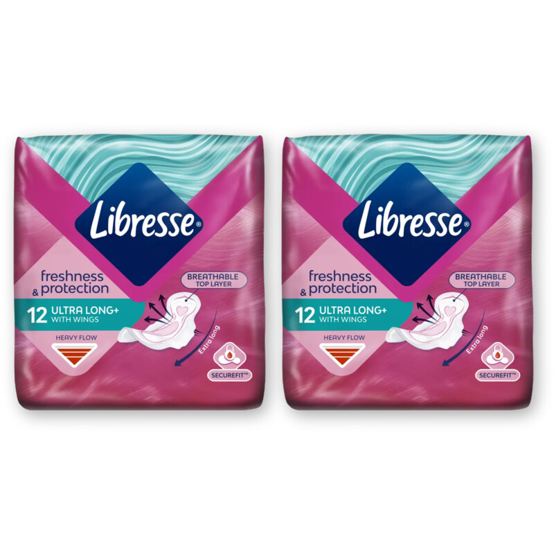 Libresse Ultra long+ wings maandverband 2-pack