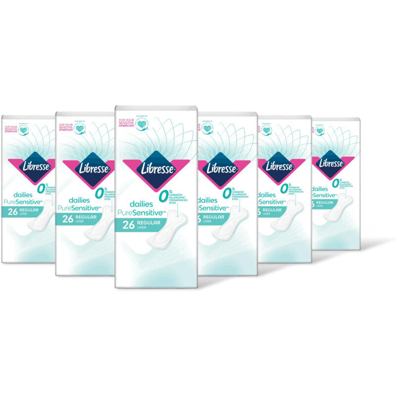 Libresse Pure sensitive regular inlegkruisjes 6pk