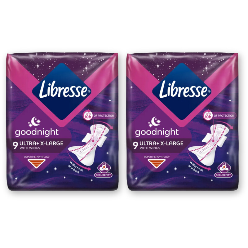 Libresse Goodnight ultra x-large maandverband 2pk
