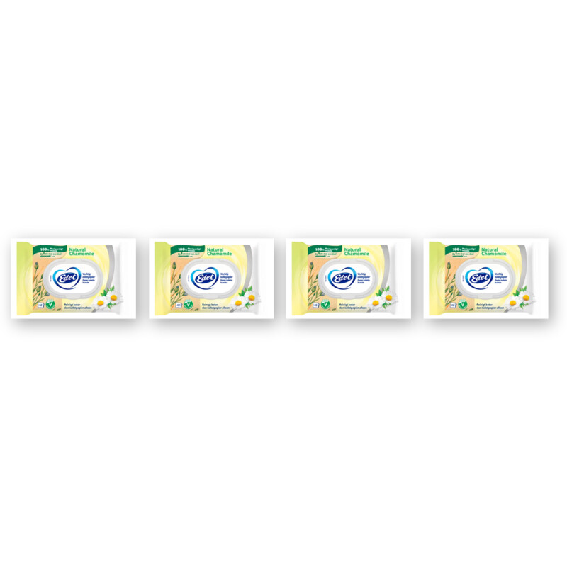 Edet Kamille vochtig toiletpapier 4-pack