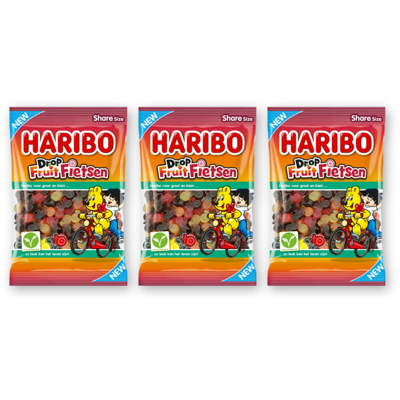 Haribo Drop fruit fietsen 3-pack