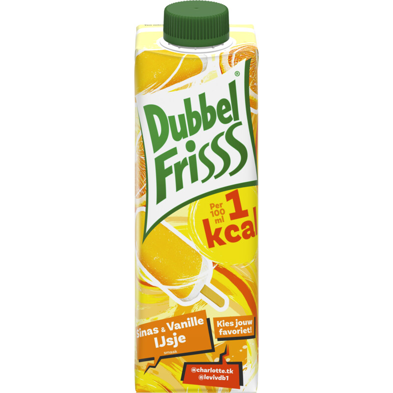 DubbelFrisss 1kcal sinas & vanille ijsje smaak