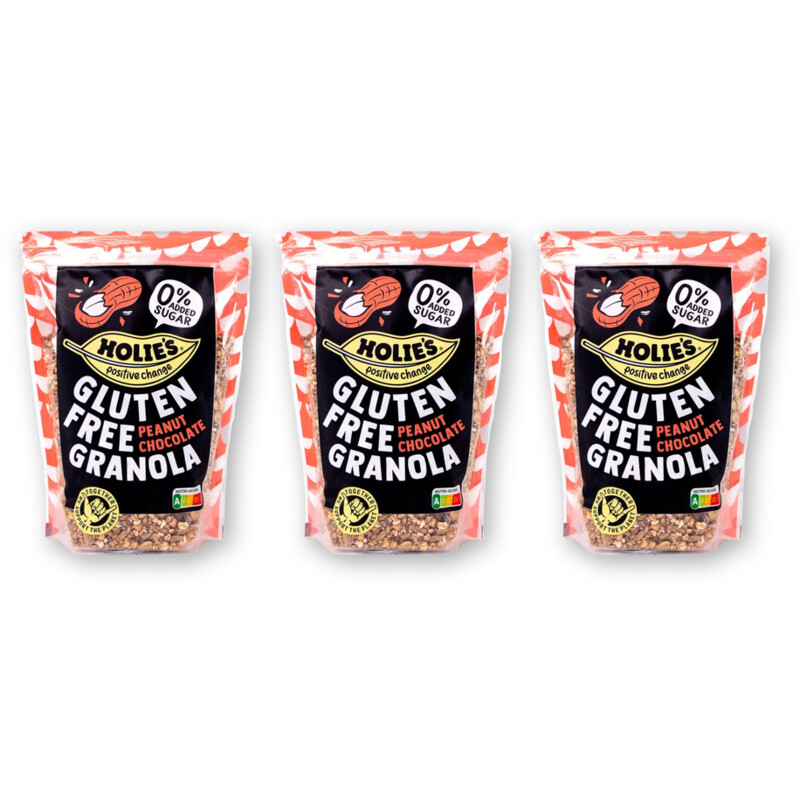 Holie's Granola peanut choco glutenfree 3-pack