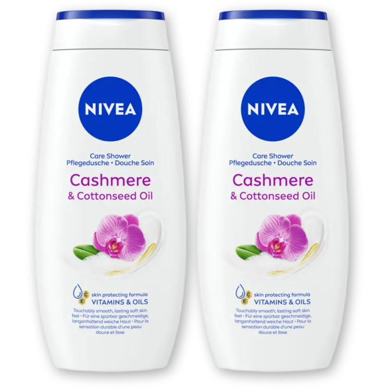 NIVEA Cashmere & cottonseed oil douchegel 2pck