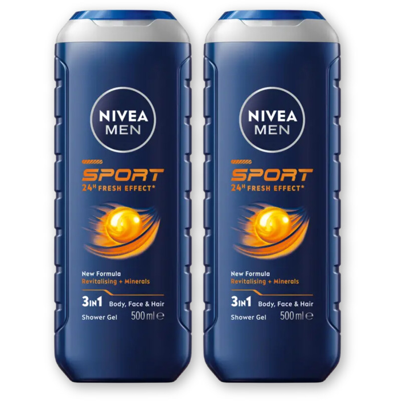 NIVEA Men sport douchegel 2-pack