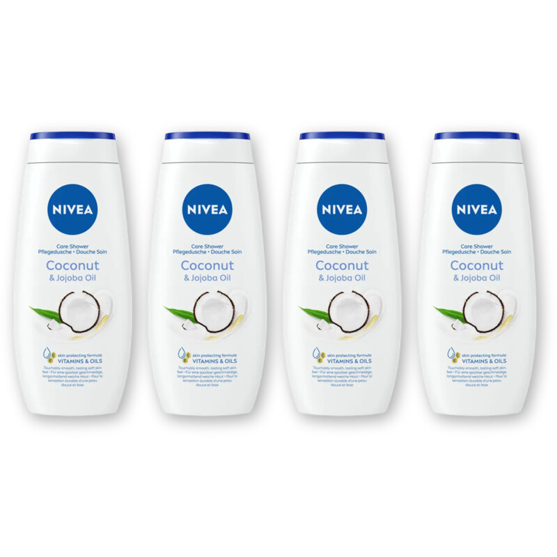 NIVEA Coconut & jojoba oil douchecreme 4-pack
