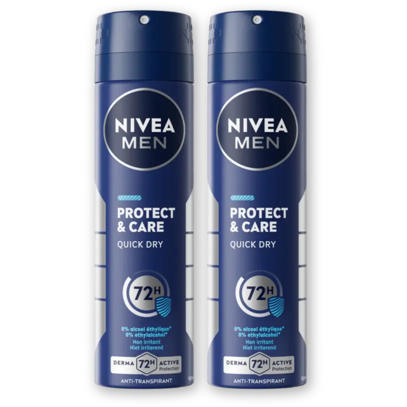 NIVEA Men protect & care deodorant spray 2-pck