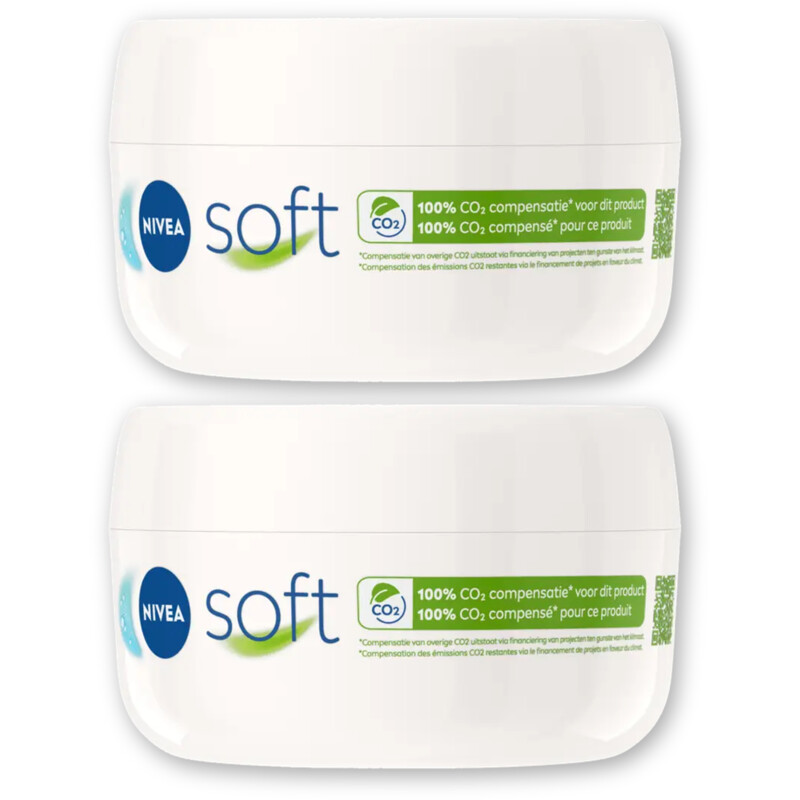 NIVEA Soft hydraterende creme 48u hydra 2-pack