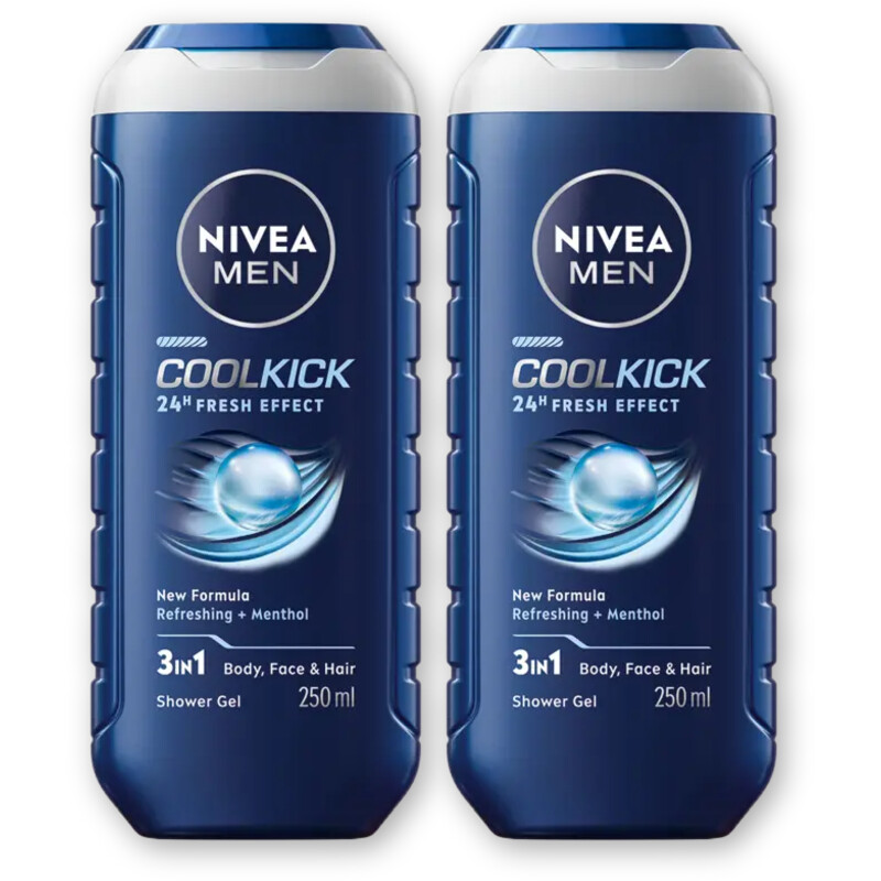 NIVEA Men cool kick shower gel 2-pack