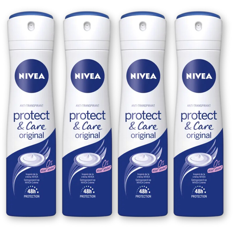 NIVEA Protect & care deodorant spray 4-pack