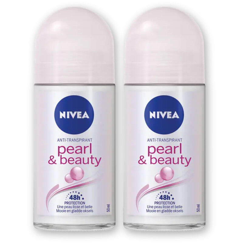NIVEA Pearl & beauty deodorant roller 2-pack