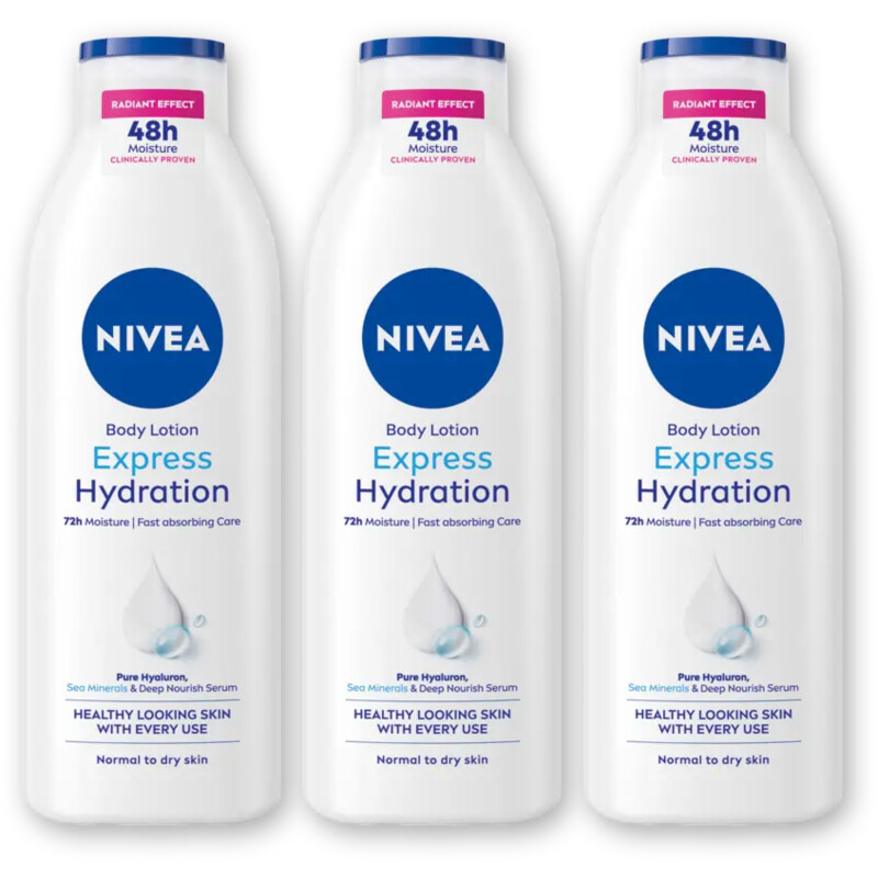 NIVEA Body essentials express bodylotion 3-pck
