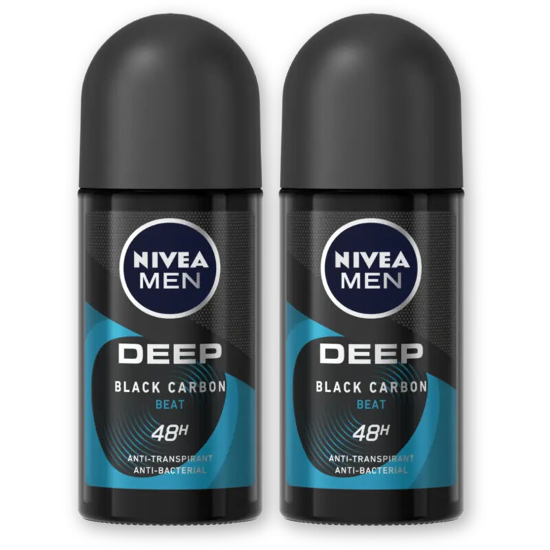 NIVEA Men deep beat anti transpirant rol 2-pck