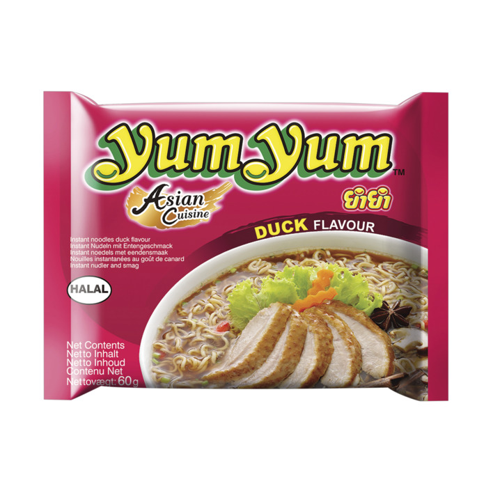Yum Yum Duck flavour instant noodles