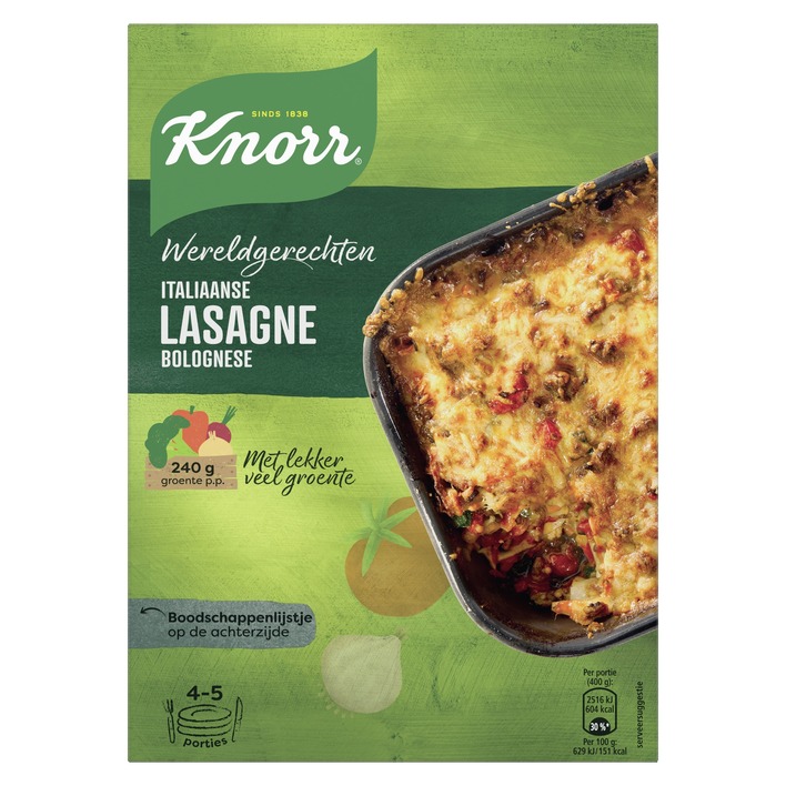 Knorr Wereldgerechten lasagne bolognese XL