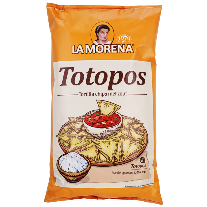 La Morena Totopos tortilla chips met zout