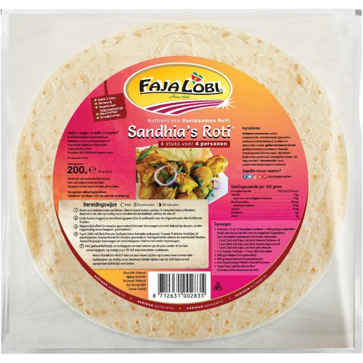 Faja Lobi Surinaamse sandhia's roti