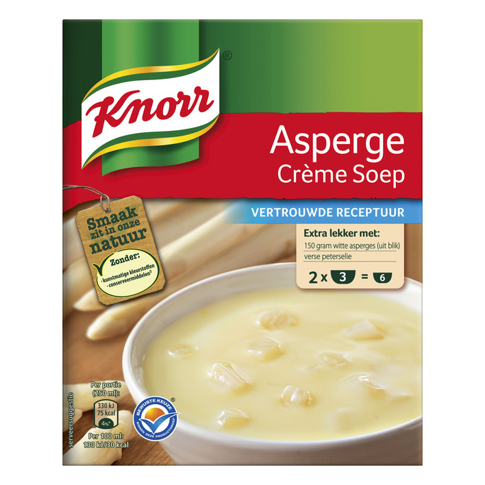 Knorr Mix voor asperge crème soep