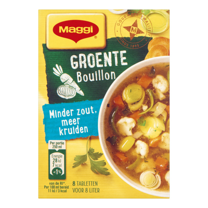 Maggi Groente bouillon minder zout
