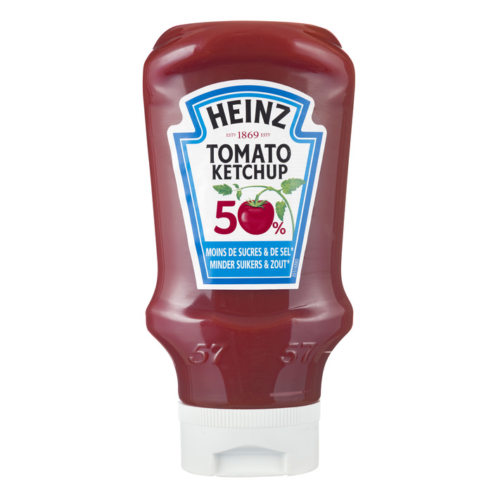 Heinz Tomato ketchup 50% minder suikers & zout
