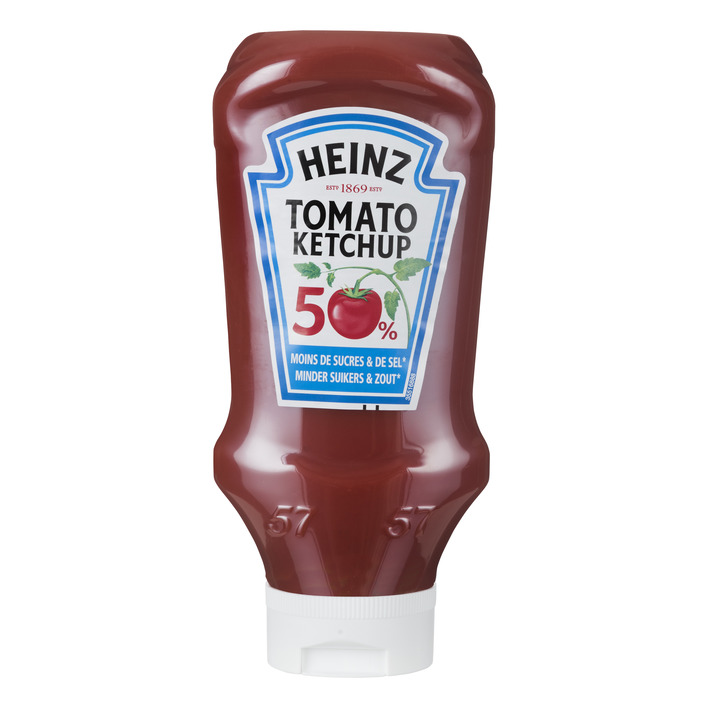 Heinz Tomato ketchup 50% minder suikers & zout