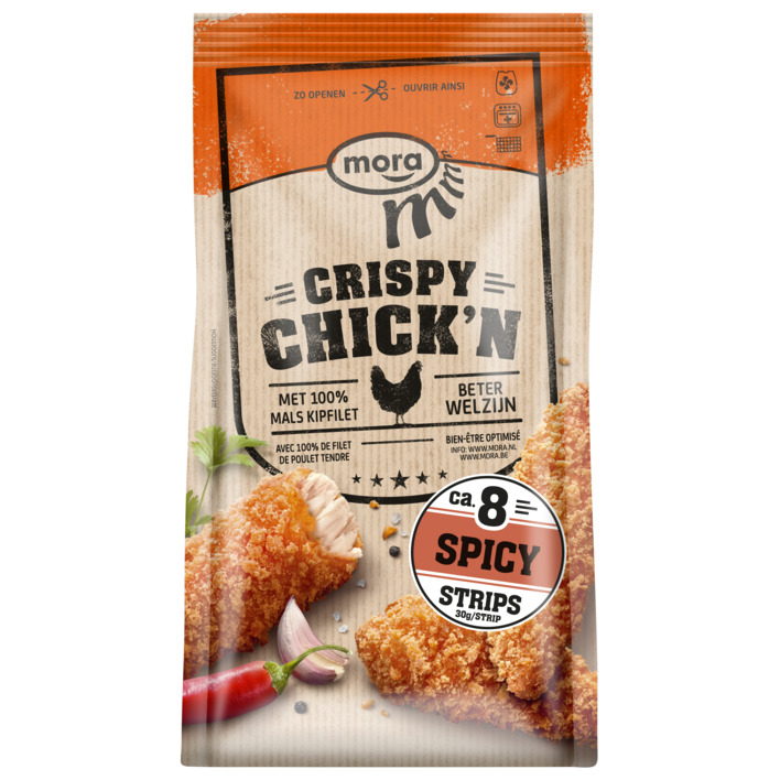 Mora Crispy chick'n spicy strips