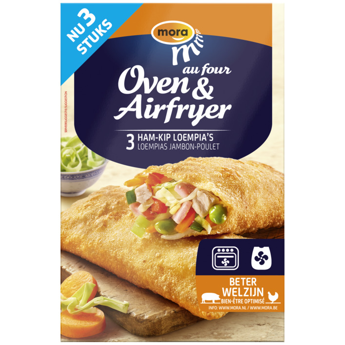 Mora Oven & airfryer ham-kip loempia's