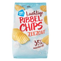 AH Ribbelchips zeezout