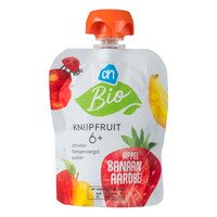 AH Biologisch Knijpfruit appel banaan aardbei 6m+