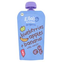 Ella's kitchen Blauwe bessen, appels, bananen 4m+ bio