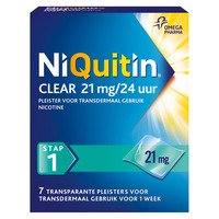 Niquitin Clear 21mg nicotine pleister stap 1