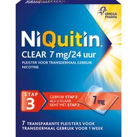 Niquitin Clear 7mg nicotine pleister stap 3