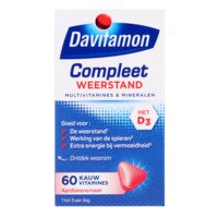 Davitamon Compleet weerstand kauwvitamines aardbei