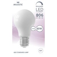 Majestic Led fil standaard mat E27 60W dimbaar