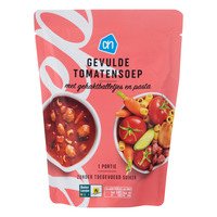AH Gevulde tomatensoep met gehaktballetjes