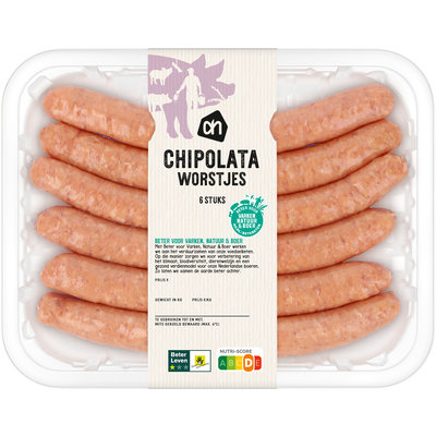 AH Varkens chipolataworstjes