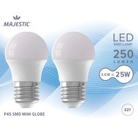 Majestic Led fil kogel mat E27 25W