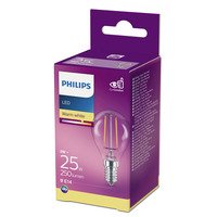 Philips Led fil kogel helder E14 25W