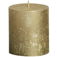 Bolsius Rustieke kaars shimmer goud 8cm