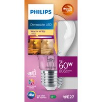 Philips Led fil standaard E27 60W dimbaar