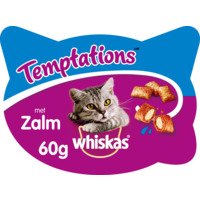 Whiskas Temptations zalm kattensnacks