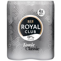 Royal Club Tonic 0% suiker 4-pack